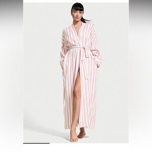 Victoria's Secret Pink and White Striped Robe